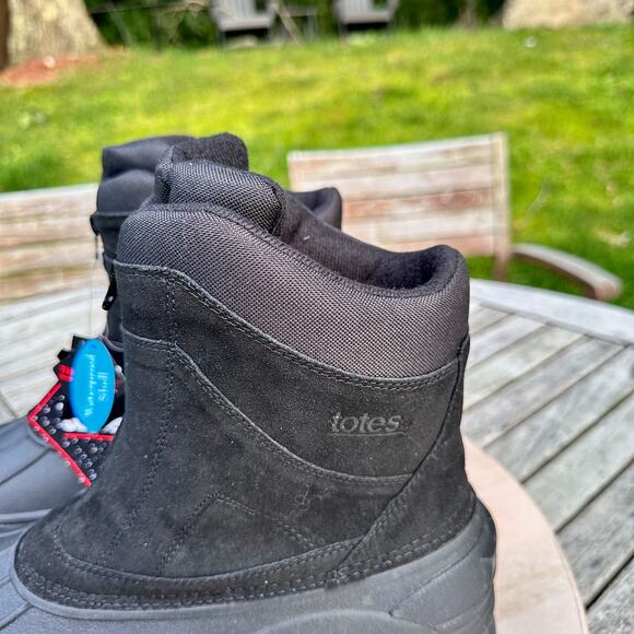 totes Men's Black Waterproof Boots - Picture 12 of 15